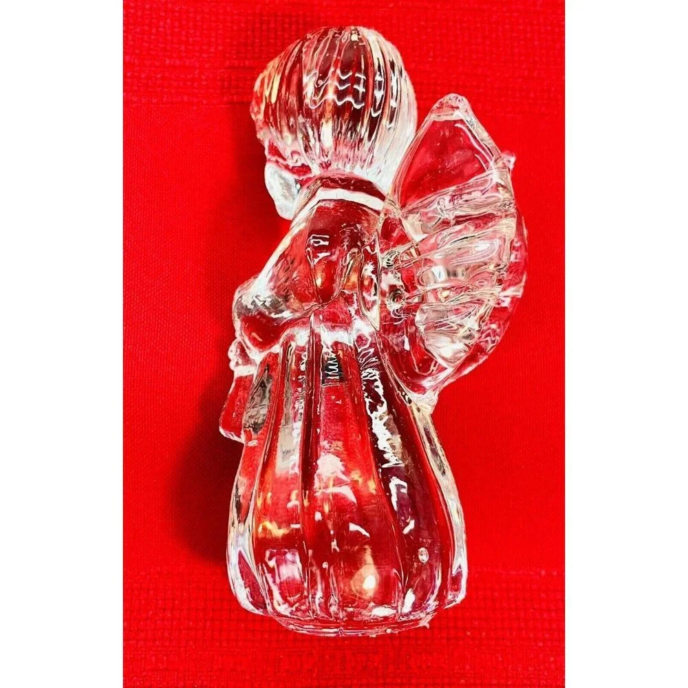 Vintage Christmas Nativity Angel Crystal Figurine Sculpture Brilliant 4
